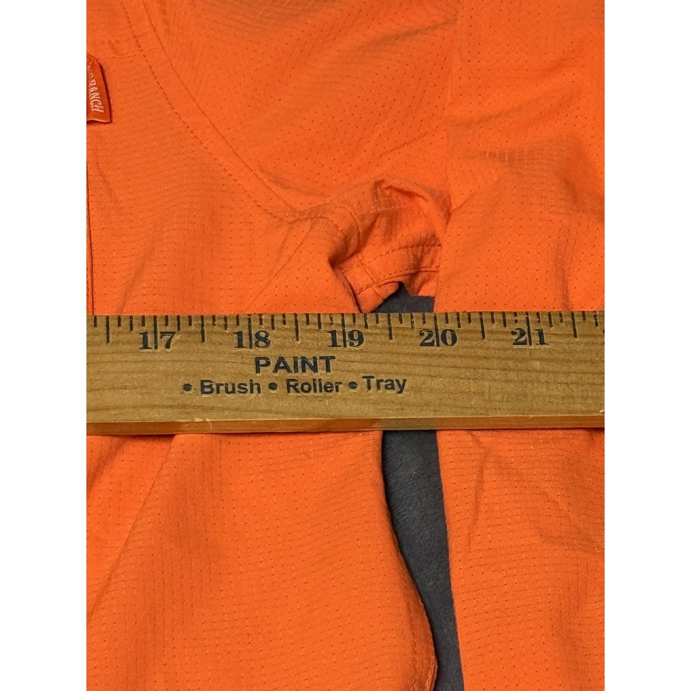 King Ranch Shirt Womens L Orange Western Fishing Snap Front Long Sleeve Sawtooth - Picture 7 of 11